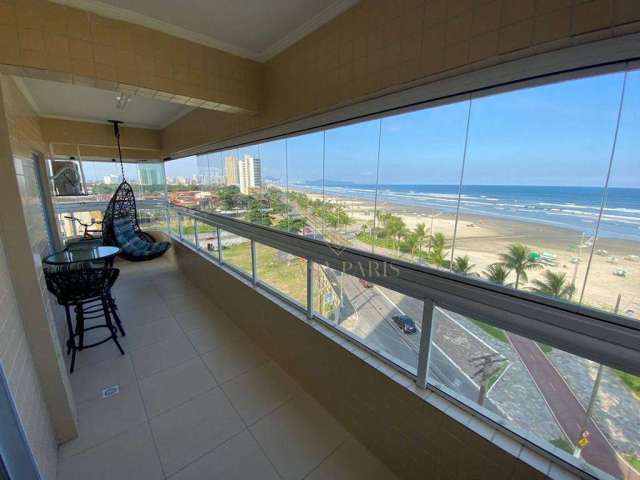 Apartamento mobiliado e com vista mar e 2 suítes à venda em Praia Grande!