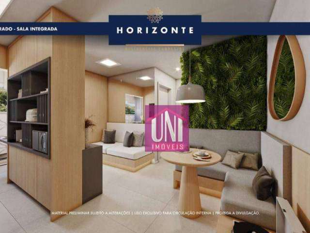 Apartamento com 2 dormitórios à venda, 44 m² por R$ 392.000,00 - Campestre - Santo André/SP