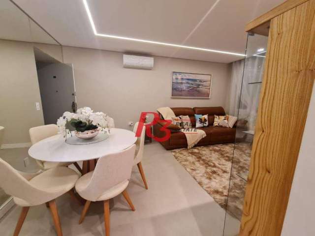 Apartamento com 2 dormitórios à venda, 104 m² por R$ 690.000,00 - Gonzaga - Santos/SP