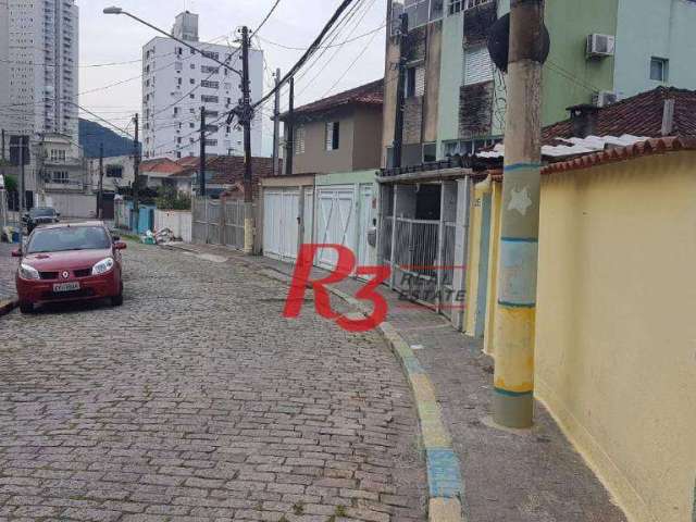 Terreno, 175 m² - venda por R$ 500.000,00 ou aluguel por R$ 6.972,00/mês - Marapé - Santos/SP