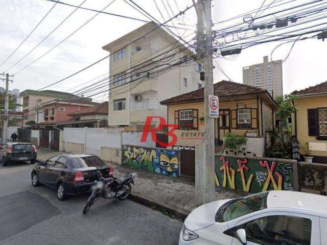 Terreno à venda, 213 m² por R$ 848.000,00 - Campo Grande - Santos/SP