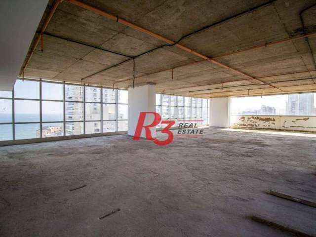 Andar Corporativo Duplex para alugar, 959 m² por R$ 70.000/mês - Aparecida - Santos/SP