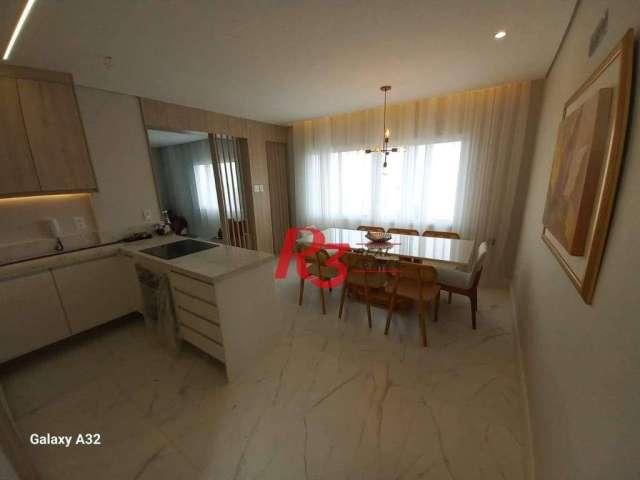 Apartamento com 3 dormitórios para alugar, 150 m² por R$ 7.000,00/mês - Boqueirão - Santos/SP