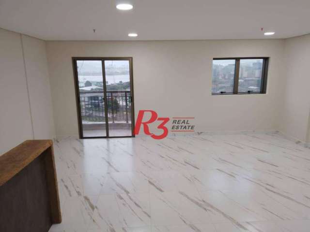 Conjunto para alugar, 53 m² por R$ 2.500,00/mês - Valongo - Santos/SP