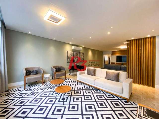 Apartamento com 4 dormitórios à venda, 233 m² por R$ 1.900.000,00 - Embaré - Santos/SP