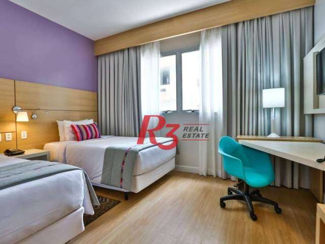 Flat com 1 dormitório à venda, 25 m² - Gonzaga - Santos/SP