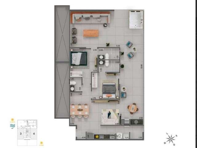 Cobertura com 2 dormitórios à venda, 106 m² por R$ 798.017,89 - Sertão do Meio e S.Da Quina - Ubatuba/SP