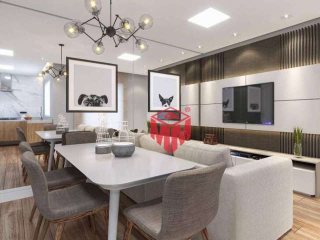 Apartamento NOVO com 2 dormitórios à venda, 44 m² por R$ 269.000 - Vila Luzita - Santo André/SP