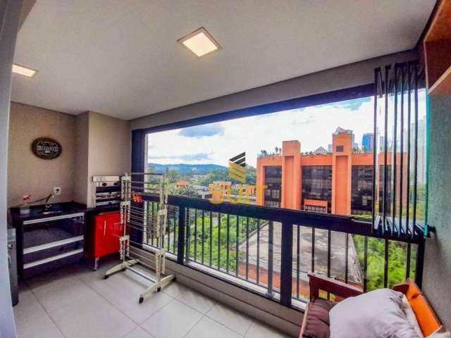 Apartamento com 1 dormitório para alugar, 62 m² por R$ 4.932/mês - Green Valley - Barueri/SP