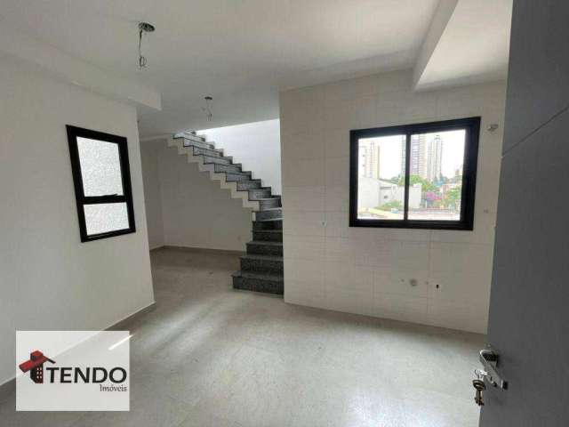 Cobertura com 2 dormitórios para alugar, 100 m² por R$ 3.586/mês - Jardim - Santo André/SP