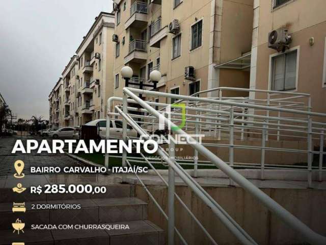 Apartamento com 2 dormitórios à venda, 45 m² por R$ 285.000,00 - Carvalho - Itajaí/SC
