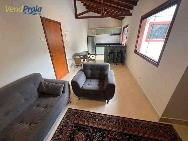 Apartamento com 1 dormitório, 45 m² - venda ou aluguel  -  Arrastão - São Sebastião/SP