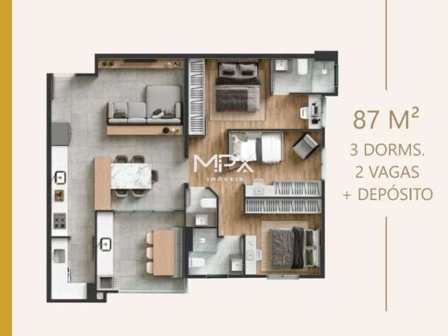 Apartamento com 3 quartos à venda na Vila Rezende, Piracicaba  por R$ 692.172