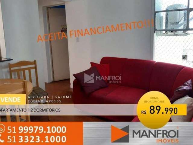 Apartamento com 2 dormitórios à venda, 42 m² por R$ 89.990,00 - Onze de Abril - Alvorada/RS