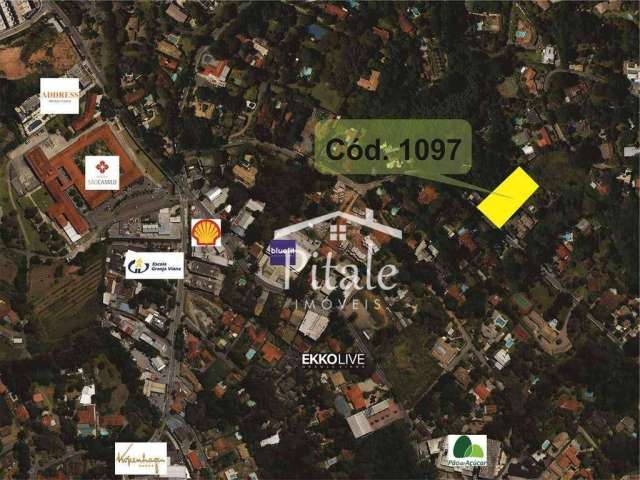Terreno, 2532 m² - venda por R$ 1.899.000 ou aluguel por R$ 15.708/mês - Granja Viana - Cotia/SP