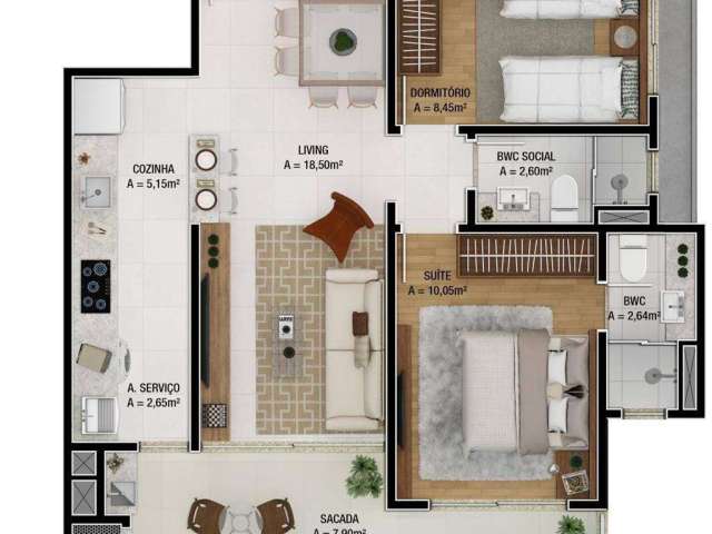 Apartamento com 2 dormitórios à venda, 70 m² por R$ 570.000,00 - São João - Itajaí/SC