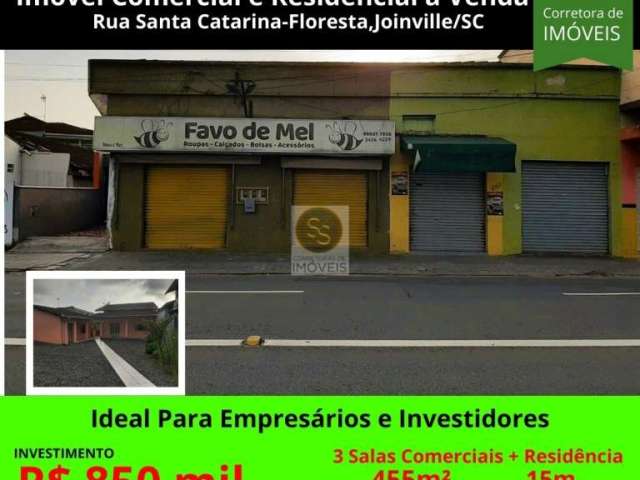 Sala comercial à venda no bairro Floresta - Joinville/SC