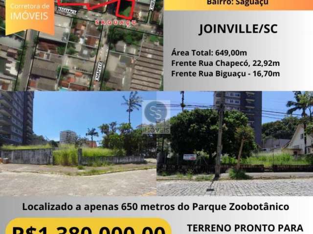 Terreno à venda no bairro Saguaçu - Joinville/SC