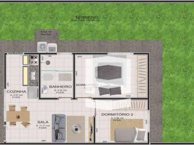 Casa com 2 dormitórios à venda, 42 m² por R$ 200.000,00 - Núcleo Habitacional Adriano Correia - Apucarana/PR