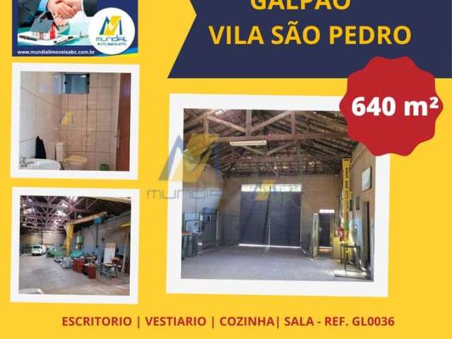Barracão / Galpão / Depósito com 1 sala para alugar na Vila São Pedro, Santo André , 640 m2 por R$ 11.000