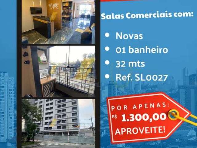 Sala comercial com 19 salas para alugar no Parque Jaçatuba, Santo André , 23 m2 por R$ 1.300
