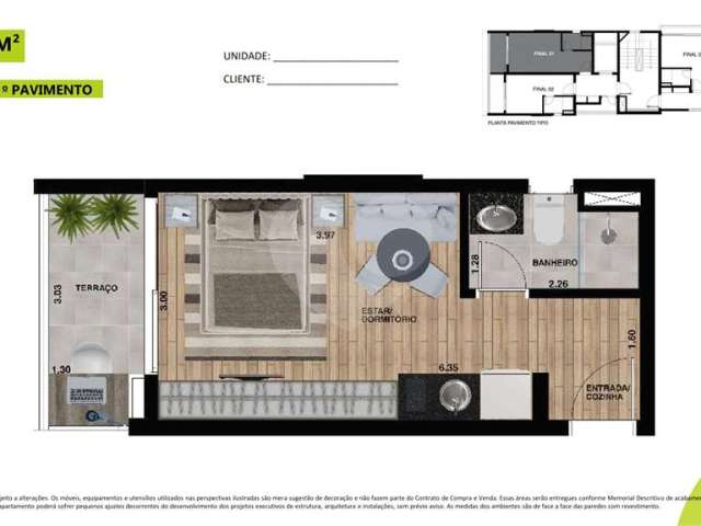 Apartamento com 1 quarto à venda na Rua Desembargador Eliseu Guilherme, 257, Paraíso, São Paulo, 27 m2 por R$ 550.000
