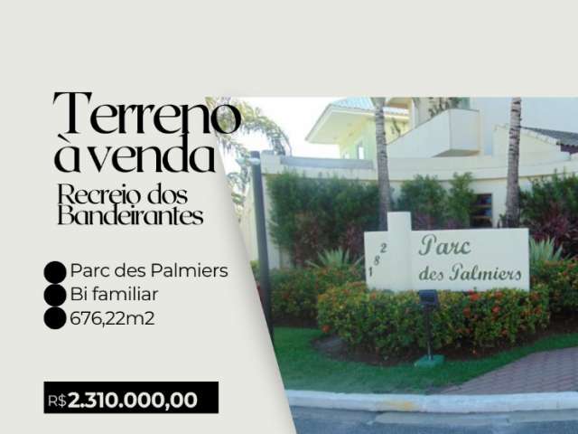 Terreno bi familiar a venda Condomínio Parc des Palmiers