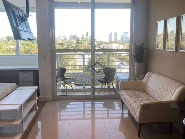 Apartamento com 1 dormitório, 46 m² - venda por R$ 500.000 ou Locação por R$ 4.300/mês - Tamboré - Santana de Parnaíba/SP