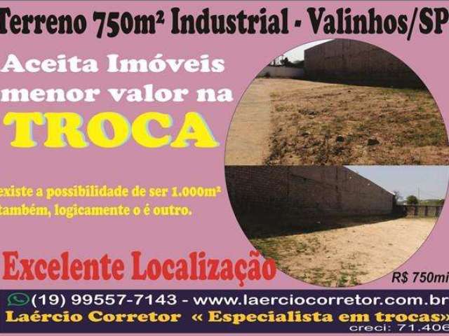 Terreno Industrial Venda, em Valinhos SP bairro Pinheiro com 706m² - R$ 750.000,00