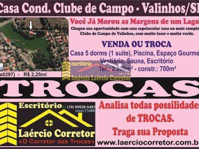 Casa em Condomínio para Venda em Valinhos, Jardim São Bento do Recreio, 5 dormitórios, 1 suíte, 7 banheiros, 2 vagas