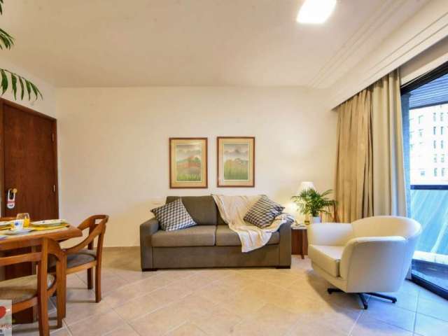Flat mobiliado próximo Brigadeiro Faria Lima com 42 m2 1 dormitório com varanda 1 vaga