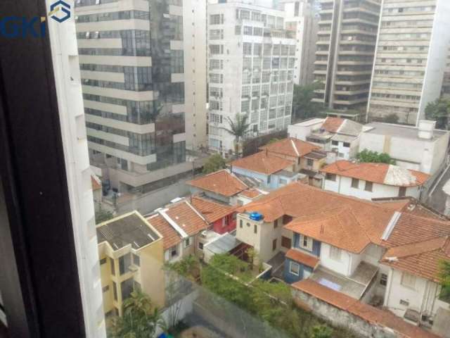 Cj comercial na região da Paulista, com 1 sala, 2 banheiros, ar cond.,1 vaga. Próximo metrô Paulista