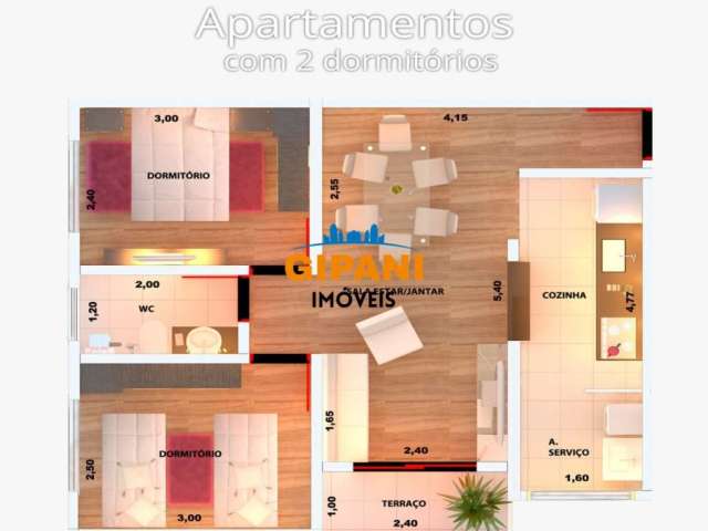 Ótimo Apartamento 02 Dormitórios Construção Nova em Bairro Cruzeiro Do Sul