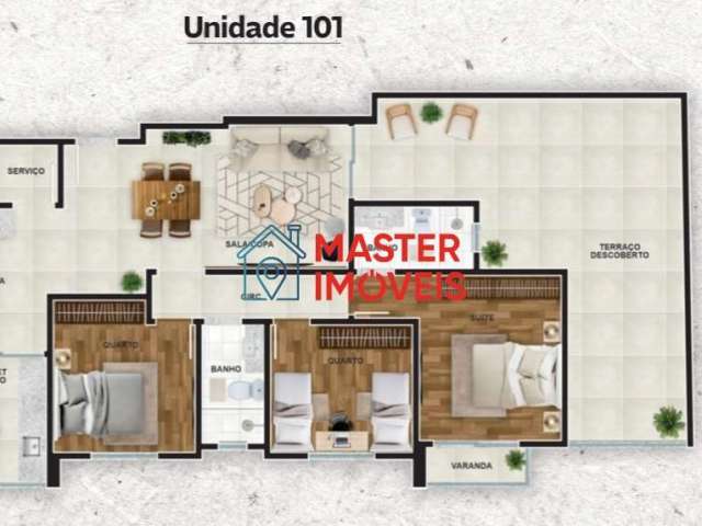 Apartamento com 3 quartos à venda na Rio Doce, Novo Riacho, Contagem por R$ 550.000