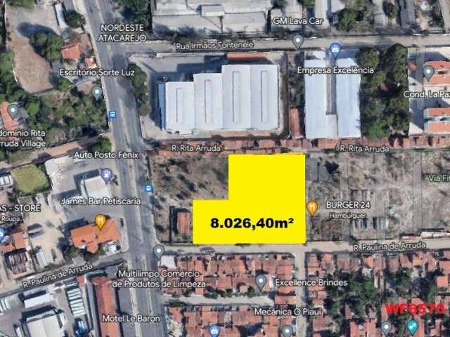 TERRENO JANGURUSSU: 8.026m², terreno a 50 metros para avenida Presidente Costa e Silva, ACEITA PROPOSTAS COM PERMUTA