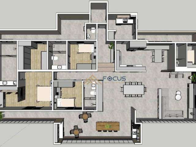 Cobertura com 5 dormitórios à venda, 230 m² por R$ 1.480.000,00 - Jardim Messina - Jundiaí/SP