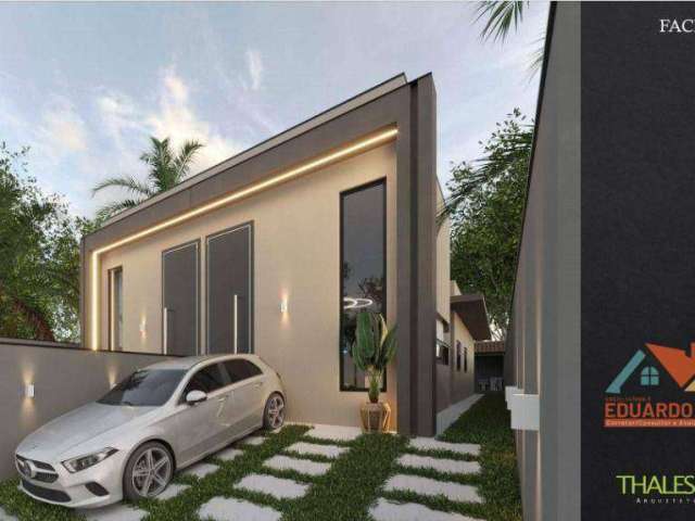 Casa com 3 dormitórios à venda  74 m² por R$ 385.000 - Balneário Recanto Do Sol - Caraguatatuba/SP