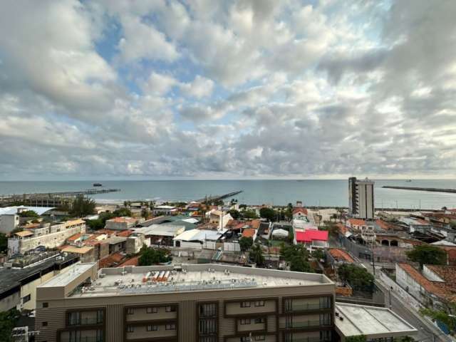 Flat vista-mar privilegiada, projetado e mobiliado, praia de Iracema- Fortaleza