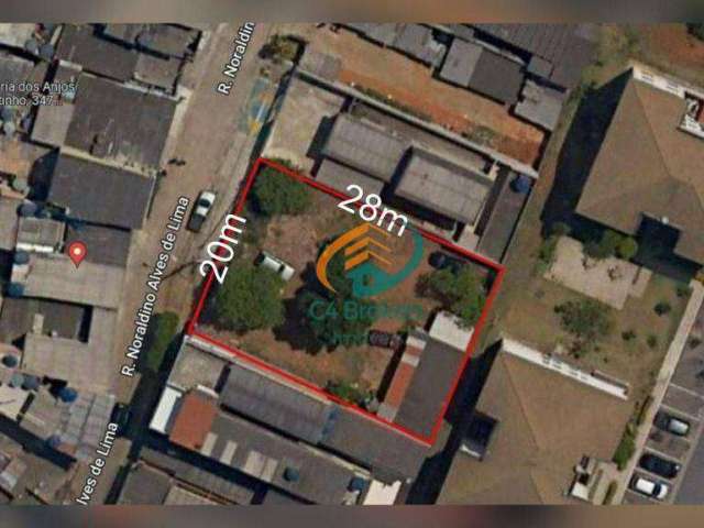 Terreno à venda, 560 m² por R$ 540.000,00 - Água Chata - Guarulhos/SP