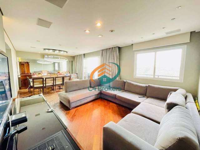 Apartamento com 4 dormitórios para alugar, 168 m² por R$ 15.405,00/mês - Macedo - Guarulhos/SP