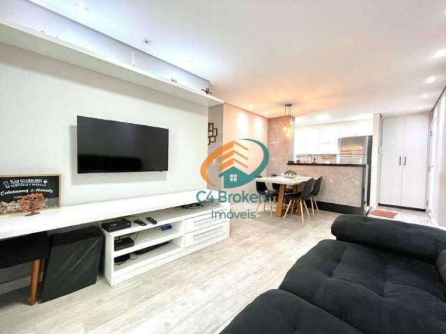 Apartamento com 3 dormitórios para alugar, 77 m² por R$ 4.550,00/mês - Bosque Maia - Guarulhos/SP