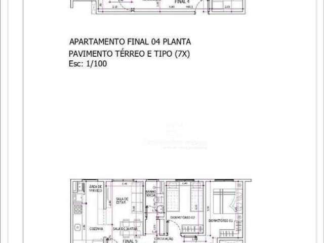 Apartamento com 2 dormitórios à venda, 53 m² por R$ 215.000,00 - Jardim São Marcos - Itatiba/SP