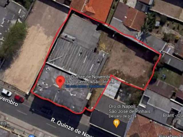 Terreno à venda na Rua Quinze de Novembro, 951, Centro, São José dos Pinhais, 720 m2 por R$ 3.500.000