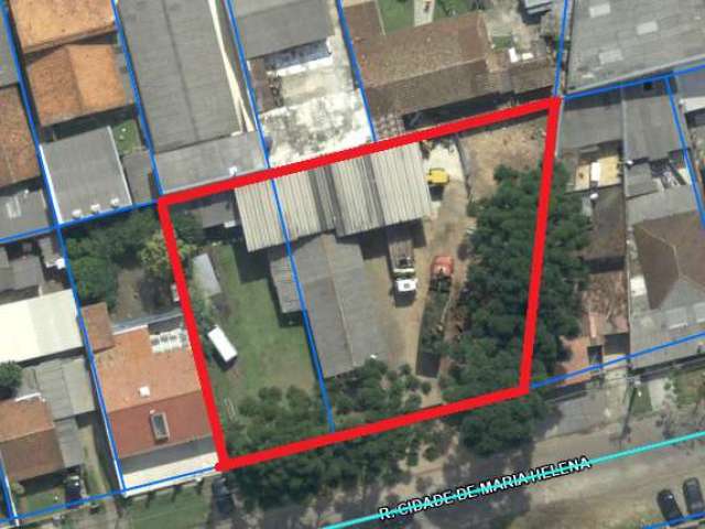 Terreno comercial à venda na Rua Cidade de Maria Helena, 452 e 438, Cidade Industrial, Curitiba, 1198 m2 por R$ 1.235.000