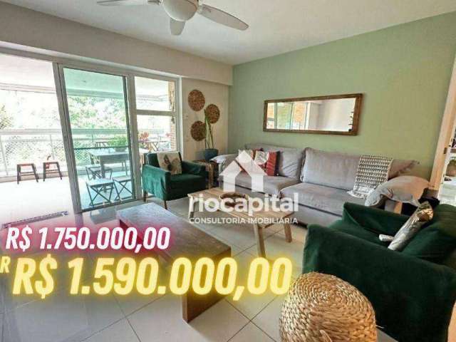 Apartamento com 3 quartos à venda, 133 m² por R$ 1.590.000 - Barra da Tijuca - Rio de Janeiro/RJ