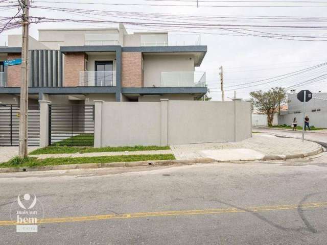 ESTUDA PERMUTA - Sobrado de esquina 160 m² com 3 quartos sendo 1 suíte, terraço, 2 vagas de garagem à venda por R$ 780.000 - Fazendinha - Curitiba/PR