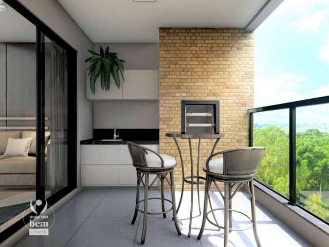 Apartamento moderno com 2 quartos sendo 1 suíte, sacada com churrasqueira à venda por R$ 508.000 - Boa Vista - Curitiba/PR