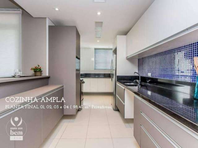 Apartamento 98 m² com sacada, 3 quartos sendo 1 suíte à venda por R$ 815.000 - Alto da Glória - Curitiba/PR