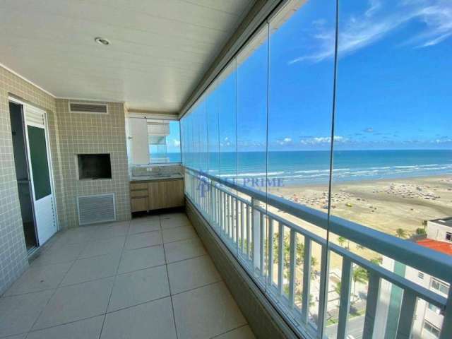 Apartamento com 2 dormitórios para alugar vista mar, 92 m² por R$ 1.004/mês - Aviação - Praia Grande/SP