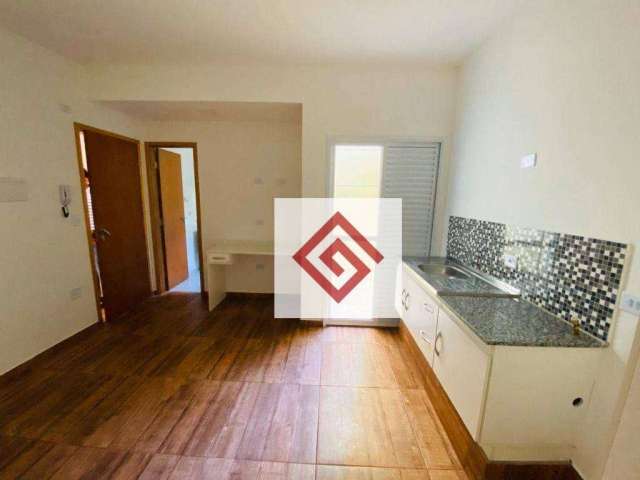 Kitnet com 1 dormitório para alugar, 27 m² por R$ 1.505,00/mês - Bangu - Santo André/SP